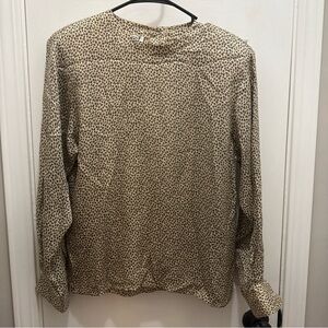 AK2 ANNE KLEIN 2 Vintage 100% Silk Blouse Women Size Small Shoulder Pads